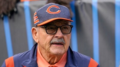 Dick Butkus, a fearsome middle linebacker for the Bears, has died, the team announced Thursday, Oct. 5, 2023. He was 80. According to a statement released by the team, Butkus' family confirmed that he died in his sleep overnight at his home in Malibu, Calif. (AP Photo/Nam Y. Huh, File) (AP)