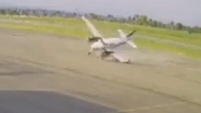 Screengrab of the plane crash (X(formerly Twitter)/@Everything65687) Screengrab of the plane crash (X(formerly Twitter)/@Everything65687)
