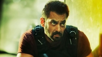 Salman Khan in a new poster for Tiger 3. Salman Khan in a new poster for Tiger 3.