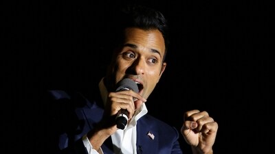 Republican U.S. presidential candidate Vivek Ramaswamy, speaks at a campaign event called  “Vektoberfest” in West Des Moines, Iowa, U.S. October 5, 2023. REUTERS/Rachel Mummey (REUTERS)