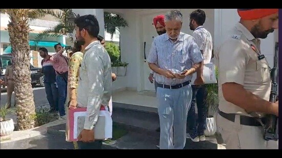 Inspector Amandeep Singh, a member of the raiding party, told reporters that despite repeated summons, Gurbhej was not joining the probe. (HT photo)