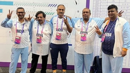 Indian men's team clinched silver after losing 12-17 against Hong Kong in the final(Twitter/India_AllSports)