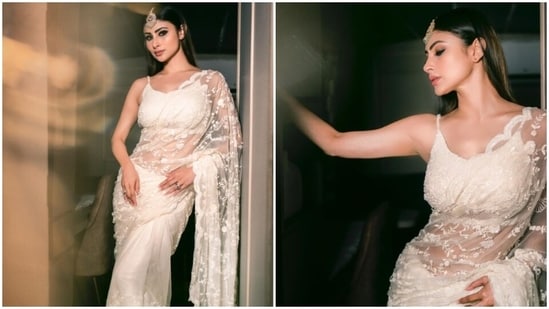 Mouni Roy is an absolute fashionista. The actor currently attended the grand finale episode of the popular Bengali television reality show Dance Bangla Dance in style. The actor shared a few snippets of her look from the finale of the show on her Instagram profile a day back and made her fans scurry to take notes on how to ace the ethnic look for the upcoming festive season.(Instagram/@imouniroy)