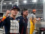 Red Bull driver Max Verstappen of the Netherlands walks near the starting grid prior to the start of sprint race