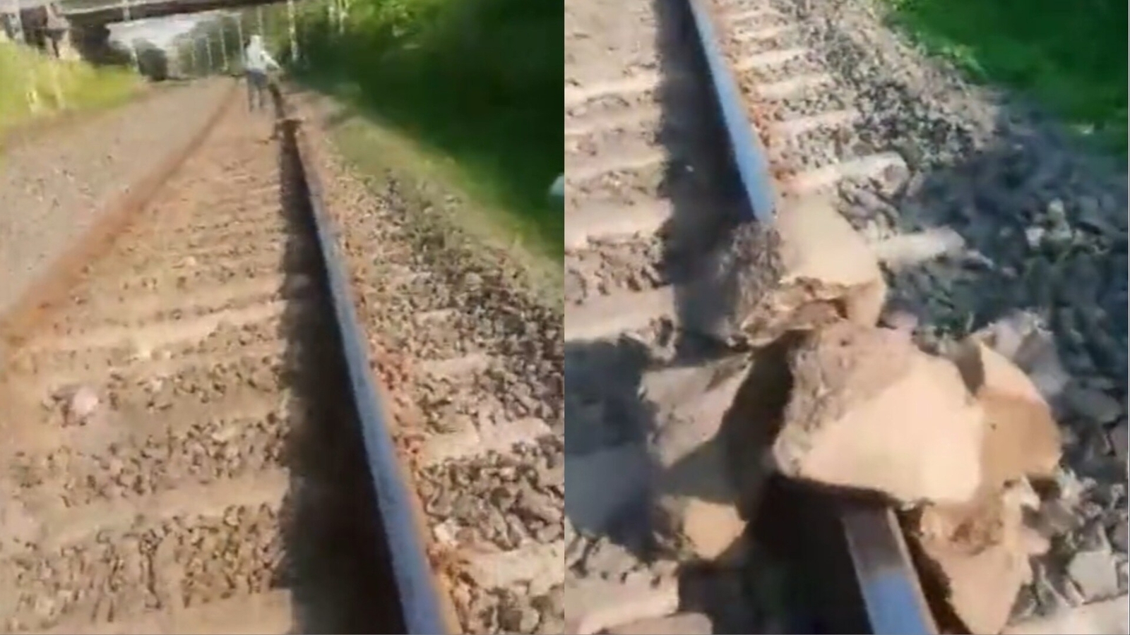 Vigilant railway staff avert disaster as boulders found on tracks in ...
