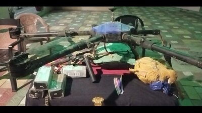 Hexacopter drone, 6 kg heroin seized in Amritsar