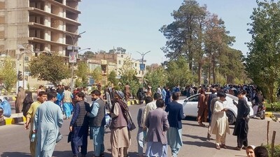 Afghanistan Herat Earthquake: People gather on the streets in Herat. (AFP) Afghanistan Herat Earthquake: People gather on the streets in Herat. (AFP)