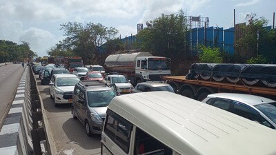 As there is a railway crossing here, many times the road is closed and commuters are stuck here for a long time. (REPRESENTATIVE PIC)