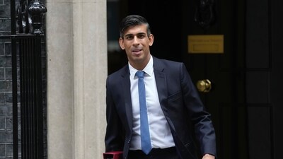 India-Canada Diplomatic Row: Britain's prime minister Rishi Sunak at 10 Downing Street in London. (AP) India-Canada Diplomatic Row: Britain's prime minister Rishi Sunak at 10 Downing Street in London. (AP)