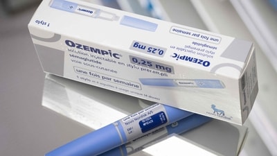 (FILES) This photograph taken on February 23, 2023, in Paris, shows the anti-diabetic medication "Ozempic" (semaglutide) made by Danish pharmaceutical company "Novo Nordisk". Surging demand for diabetes and weight loss drugs Ozempic and Wegovy has propelled Danish pharma group Novo Nordisk to the top spot as Europe's most valuable company, giving Denmark's economy a major makeover. (AFP) (FILES) This photograph taken on February 23, 2023, in Paris, shows the anti-diabetic medication "Ozempic" (semaglutide) made by Danish pharmaceutical company "Novo Nordisk". Surging demand for diabetes and weight loss drugs Ozempic and Wegovy has propelled Danish pharma group Novo Nordisk to the top spot as Europe's most valuable company, giving Denmark's economy a major makeover. (AFP)