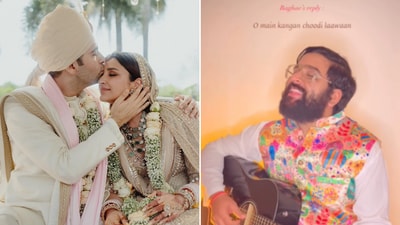 The image on the left shows newlyweds Raghav Chadha and Parineeti Chopra. The pic on the right shows the singer whose song impressed Parineeti. (Instagram/@parineetichopra, Instagram/@legit_pj) The image on the left shows newlyweds Raghav Chadha and Parineeti Chopra. The pic on the right shows the singer whose song impressed Parineeti. (Instagram/@parineetichopra, Instagram/@legit_pj)