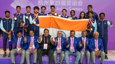 India's men's and women's chess teams won silver medals at the Asian Games (PTI) India's men's and women's chess teams won silver medals at the Asian Games (PTI)