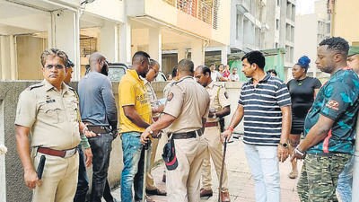 The raid was coordinated and conducted jointly by the zones of Navi Mumbai police and Narcotics Crime Bureau (NCB). (HT Photo) The raid was coordinated and conducted jointly by the zones of Navi Mumbai police and Narcotics Crime Bureau (NCB). (HT Photo)