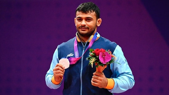 Deepak Punia settled for a silver after losing by technical superiority to Hasan Yazdani in the men's 86kg category&nbsp;(AFP)