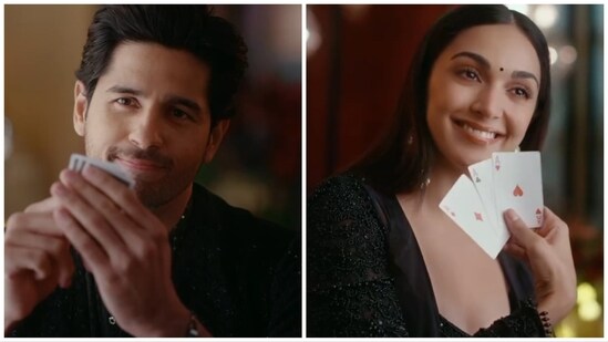 Sidharth Malhotra and Kiara Advani in stills from a new ad.