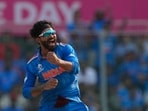 India's Ravindra Jadeja celebrates the wicket of Australia's Alex Carey during the ICC Men's Cricket World Cup match India's Ravindra Jadeja celebrates the wicket of Australia's Alex Carey during the ICC Men's Cricket World Cup match