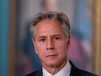 Israel-Palestine Conflict: Secretary of State Antony Blinken listens to a question during a media briefing at the State Department.