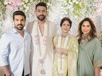 Ram Charan and Upasana Konidela at Varun Tej and Lavanya Tripathi's engagement in June this year. 