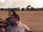 Noa Argamani being taken as hostage by the Hamas militants. Noa Argamani being taken as hostage by the Hamas militants.