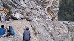 The incident happened on the Dharchula-Gunji road in Uttarakhand’s Pithoragarh at 1pm on Sunday. (HT Photo)