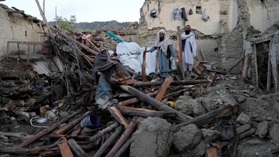 Afghans stand among destruction after an earthquake in Gayan village, in Paktika province, Afghanistan. (AP/File) Afghans stand among destruction after an earthquake in Gayan village, in Paktika province, Afghanistan. (AP/File)