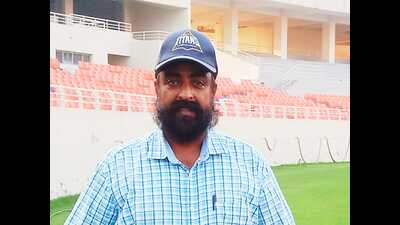 An ICC and BCCI-certified pitch curator, Deepinder Singh Chabra is working with PCA at Mullanpur stadium. (HT PHOTO) An ICC and BCCI-certified pitch curator, Deepinder Singh Chabra is working with PCA at Mullanpur stadium. (HT PHOTO)