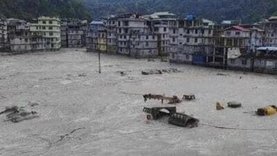 Cloudburst over Lhonak Lake triggered a flash flood in the Teesta river basin in Sikkim (File Photo) Cloudburst over Lhonak Lake triggered a flash flood in the Teesta river basin in Sikkim (File Photo)