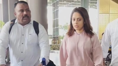 Nushrratt Bharuccha at Mumbai airport on Sunday. (Pallav Paliwal) Nushrratt Bharuccha at Mumbai airport on Sunday. (Pallav Paliwal)