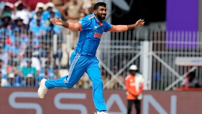 India's Jasprit Bumrah celebrates the wicket of Australia's batter Mitchell Marsh. (PTI) India's Jasprit Bumrah celebrates the wicket of Australia's batter Mitchell Marsh. (PTI)