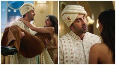 Ranbir Kapoor and Ananya Panday in still from their new ad. Ranbir Kapoor and Ananya Panday in still from their new ad.