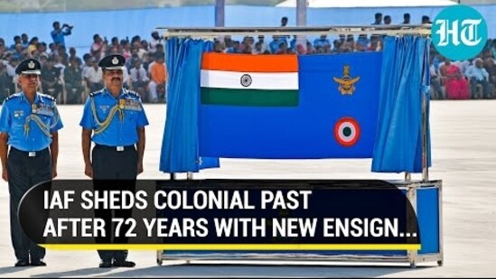 IAF SHEDS COLONIAL PAST AFTER 72 YEARS WITH NEW ENSIGN...