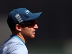 England's Jos Buttler during practice.
