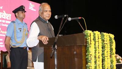 Administrator Banwari Lal Purohit on Monday launched ‘Samavesh’, a community policing programme of the UT Police, aimed at improving relations and coordination between the force and residents. (HT Photo)
