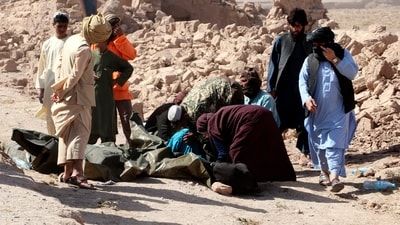 Since 1920, seven other earthquakes of magnitude 6 or larger have occurred within 250 km of the Oct. 7 earthquake, all within Iran, according to the USGS. (AP) Since 1920, seven other earthquakes of magnitude 6 or larger have occurred within 250 km of the Oct. 7 earthquake, all within Iran, according to the USGS. (AP)