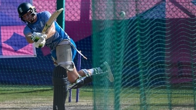England's captain Jos Buttler takes part in a practice session. (AFP) England's captain Jos Buttler takes part in a practice session. (AFP)