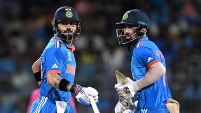 Virat Kohli and KL Rahul added 165 runs to see India through. (AFP) Virat Kohli and KL Rahul added 165 runs to see India through. (AFP)