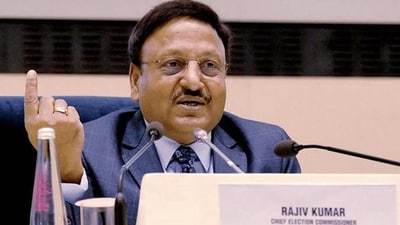 Chief Election Commissioner (CEC) Rajiv Kumar (File Photo) Chief Election Commissioner (CEC) Rajiv Kumar (File Photo)