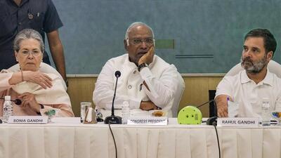 Congress held a Congress Working Committee (CWC) meeting at the AICC office in the national Capital. (PTI photo) Congress held a Congress Working Committee (CWC) meeting at the AICC office in the national Capital. (PTI photo)