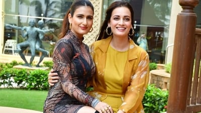 Fatima plays a travel blogger named Sky while Dia Mirza plays a housewife, Azma, who is also a jugaadu mechanic in Dhak Dhak. They are seen riding bikes in the newly launched Dhak Dhak trailer. Fatima plays a travel blogger named Sky while Dia Mirza plays a housewife, Azma, who is also a jugaadu mechanic in Dhak Dhak. They are seen riding bikes in the newly launched Dhak Dhak trailer. 
