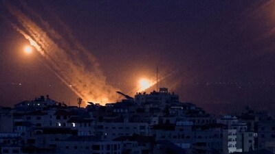 Israel-Palestine Latest: Rockets are fired from Gaza towards Israel, in Gaza. (Reuters)