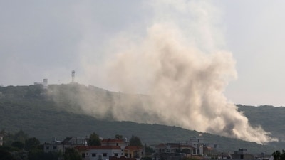 Israel-Palestine Latest: Smoke billows following Israeli artillery bombing on the outskirts of the Lebanese border village of Aita al-Shaab. (AFP) Israel-Palestine Latest: Smoke billows following Israeli artillery bombing on the outskirts of the Lebanese border village of Aita al-Shaab. (AFP)