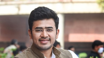 BJP MP Tejasvi Surya (PTI Photo) BJP MP Tejasvi Surya (PTI Photo)