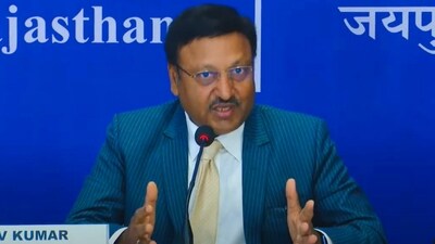 Chief Election Commissioner Rajiv Kumar addresses a press conference. (PTI) Chief Election Commissioner Rajiv Kumar addresses a press conference. (PTI)