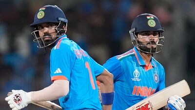 KL Rahul and Virat Kohli during their 165-run partnership against Australia in Chennai. (PTI) KL Rahul and Virat Kohli during their 165-run partnership against Australia in Chennai. (PTI)