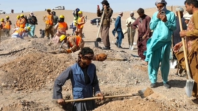 It said all the homes in the Zindajan district in Herat were destroyed. (AFP) It said all the homes in the Zindajan district in Herat were destroyed. (AFP)