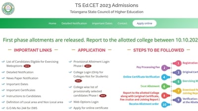 TS EdCET 2023 Phase I Seat Allotment Result Declared TS EdCET 2023 Phase I Seat Allotment Result Declared