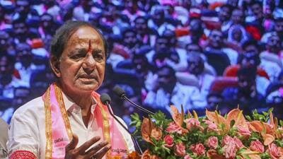 Telangana chief minister K Chandrashekar Rao will hope to overcome a two-term anti- incumbency. (PTI) Telangana chief minister K Chandrashekar Rao will hope to overcome a two-term anti- incumbency. (PTI)