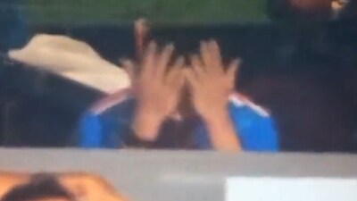 Virat Kohli was not clearly happy with his dismissal during India's World Cup match against Australia Virat Kohli was not clearly happy with his dismissal during India's World Cup match against Australia