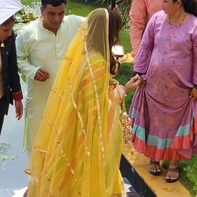 Parineeti post her choora ceremony.