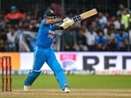 India's Suryakumar Yadav plays a shot during a match